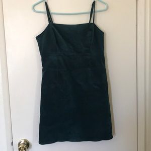 Forest Green corduroy short dress